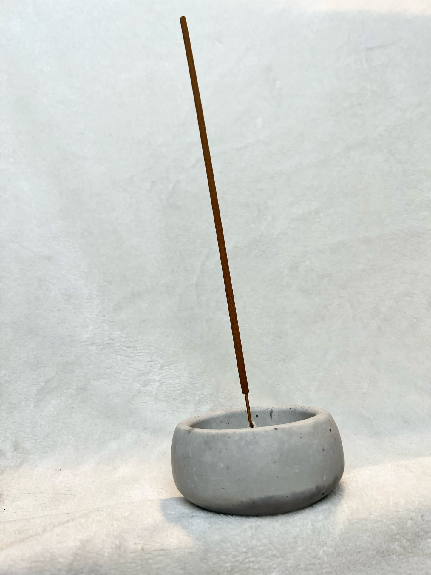 Round Concrete Incense Holder