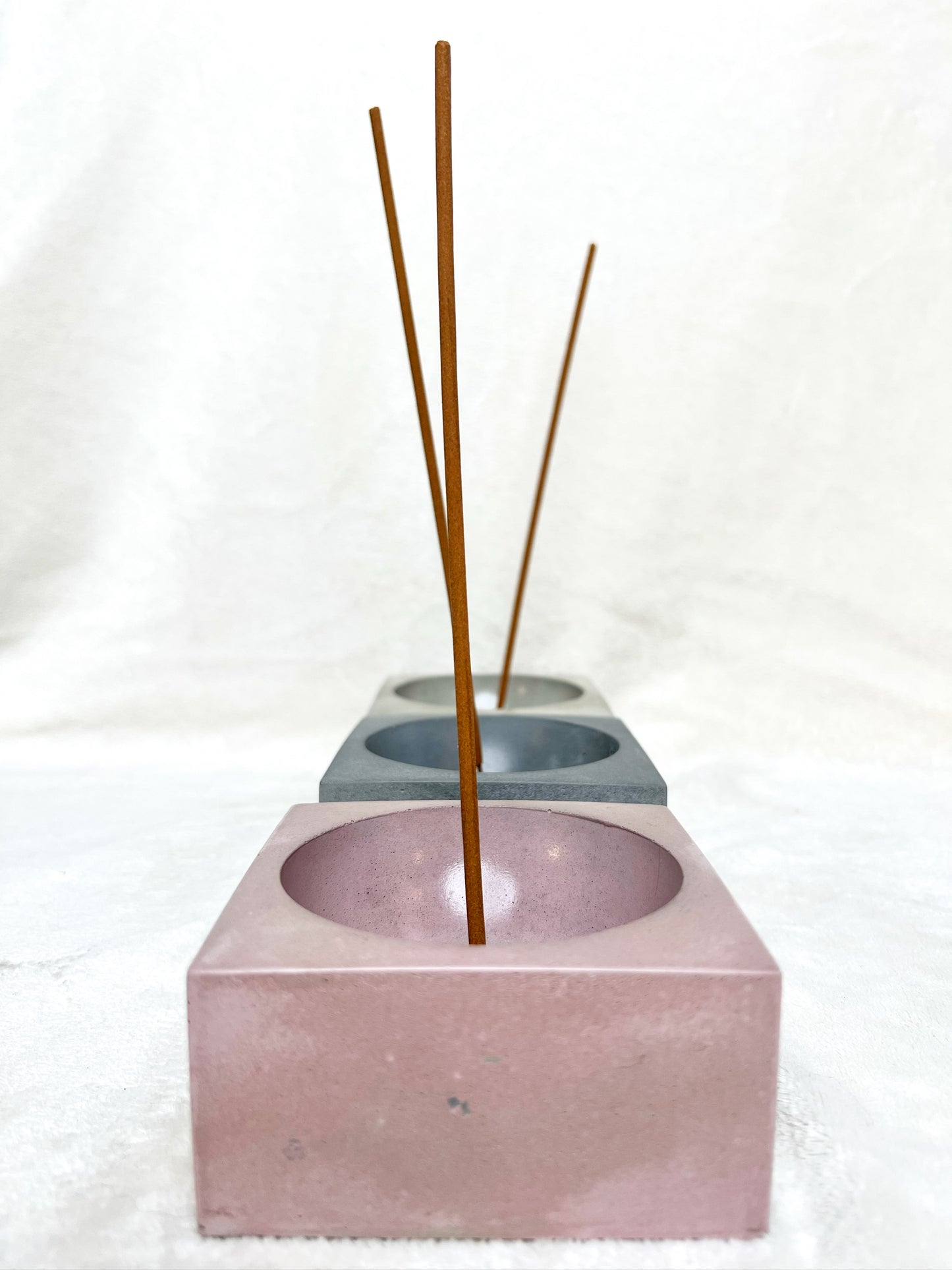 Square Concrete Incense Holder