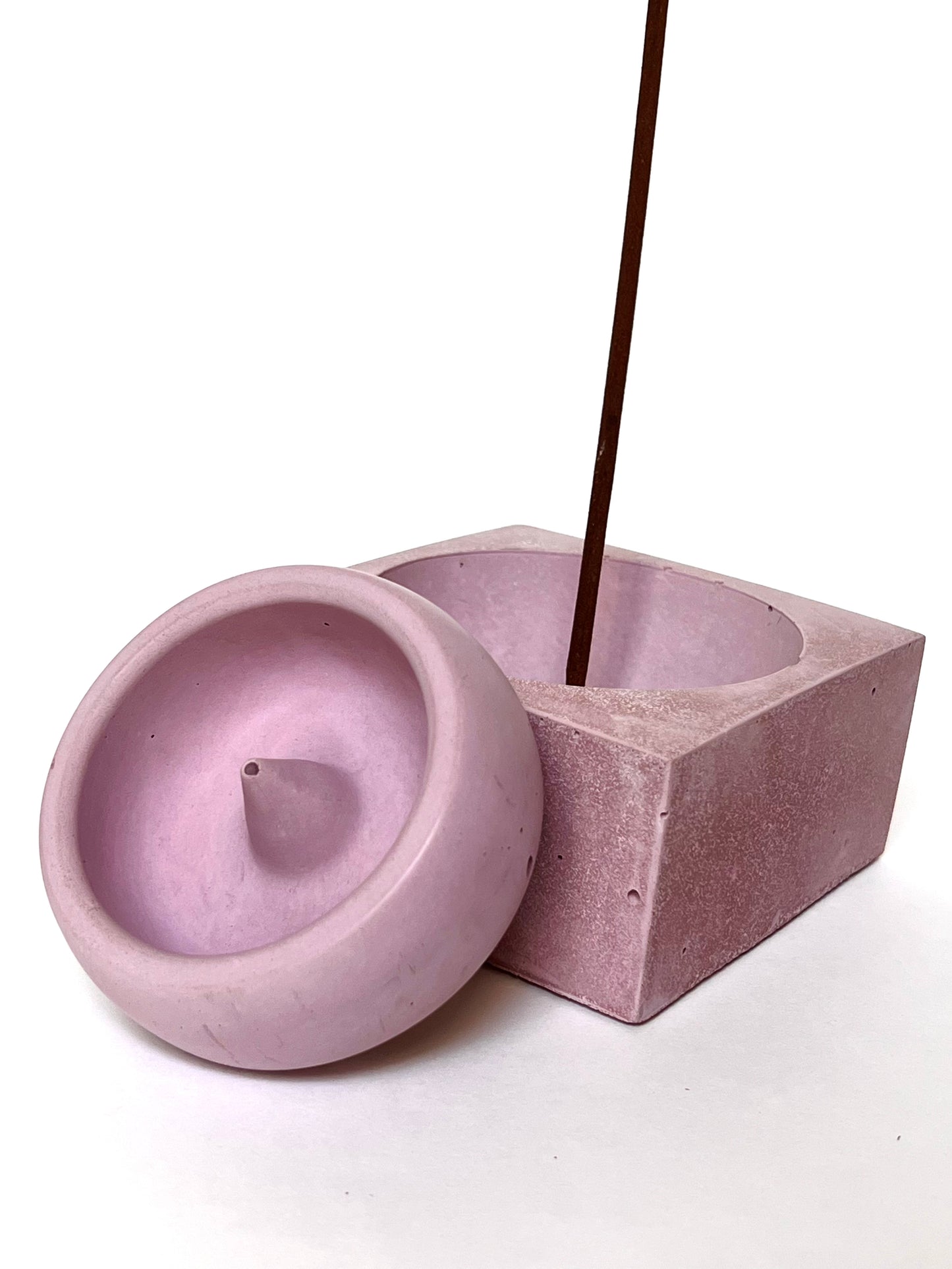 Square Concrete Incense Holder