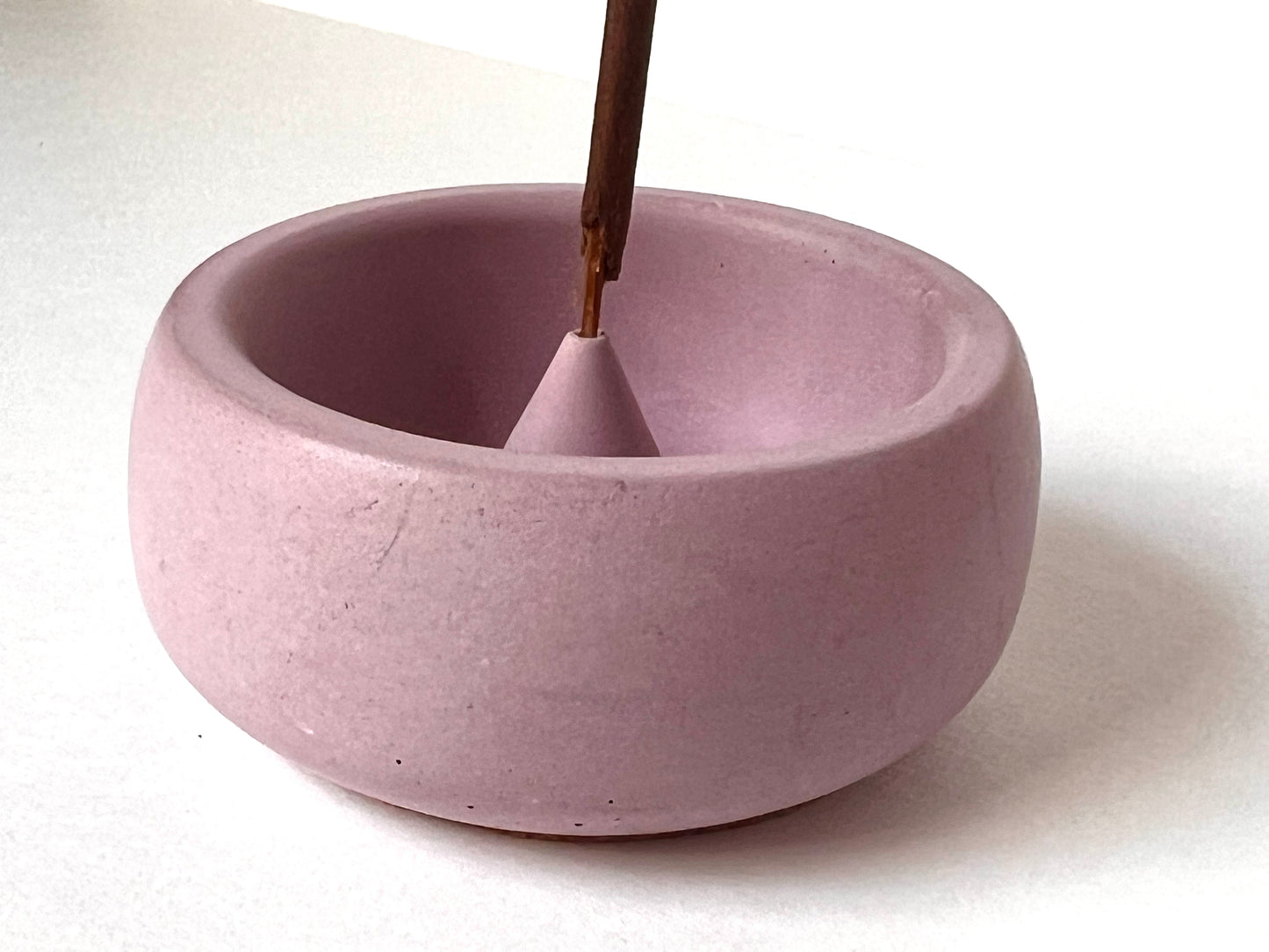 Round Concrete Incense Holder