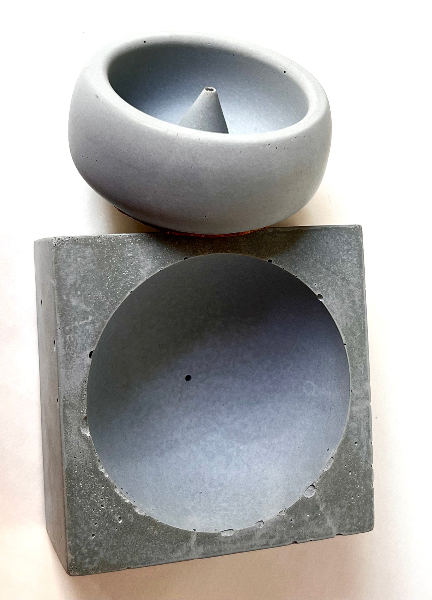 Square Concrete Incense Holder