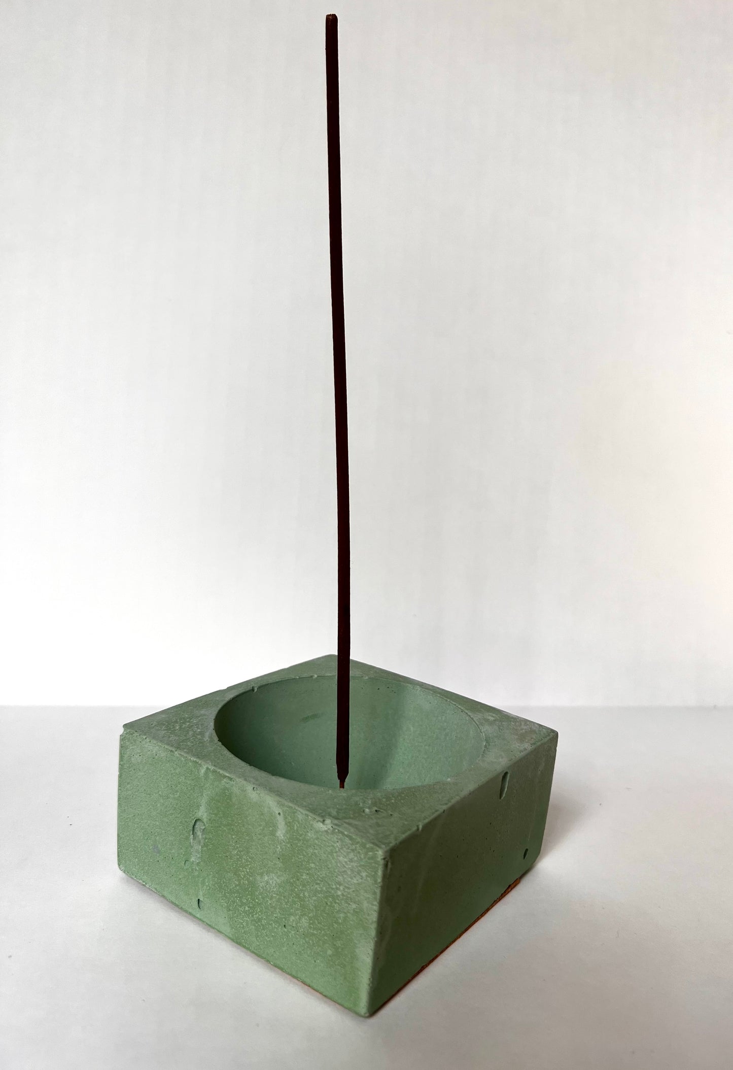 Square Concrete Incense Holder